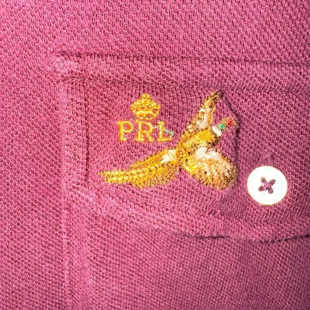 Rare Polo Ralph Lauren Mallard L/S Pique Mesh Polo Shirt Size L